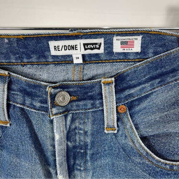 RE/DONE Crop Low Slung Jeans Reconstructed Levi’s - Picture 4 of 16